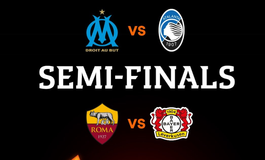 Semifinales de la Europa League: Marsella vs. Atalanta y Roma vs. Bayer Leverkusen