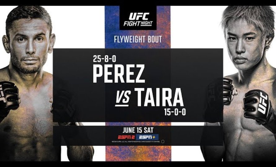 ¡No te lo pierdas! Pérez vs. Taira: Una noche de acción y adrenalina en UFC Fight Night