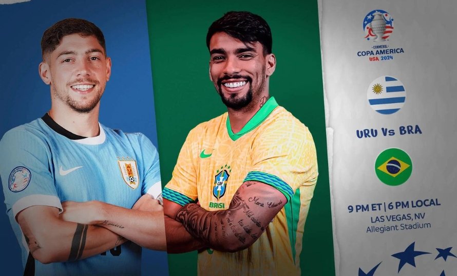 Copa América: Uruguay-Brasil, clásico sudamericano en busca de semifinales