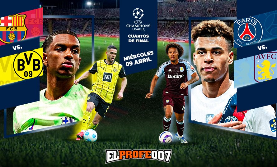 La Champions League Llega a su Cúspide: PSG, Aston Villa, Barcelona y Dortmund en Duelos Decisivos este Miercoles