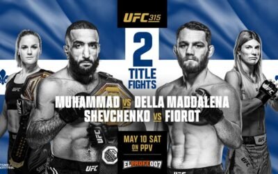 ¡Doble Campeonato en Montreal! Muhammad vs. Della Maddalena y Shevchenko vs. Fiorot Encabezan UFC 315