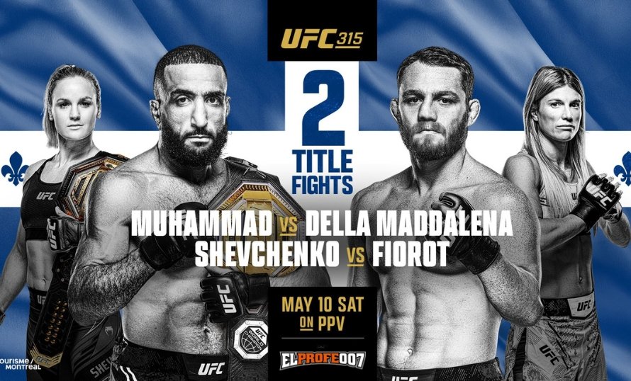 ¡Doble Campeonato en Montreal! Muhammad vs. Della Maddalena y Shevchenko vs. Fiorot Encabezan UFC 315