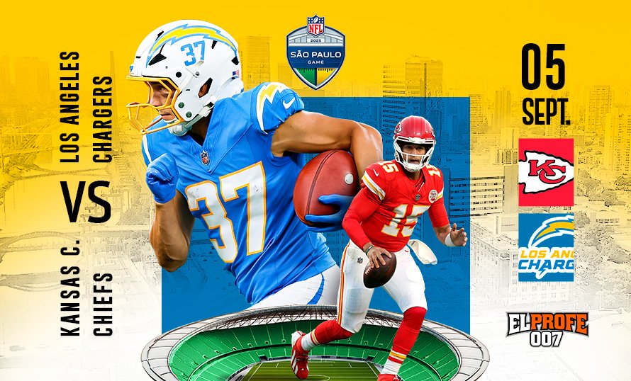 NFL en Brasil: Chiefs y Chargers Llevan su Clásico Divisional al Corazón de São Paulo